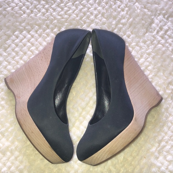 Yves Saint Laurent Shoes - Ysl- satin wedges good condition 5.5” heel